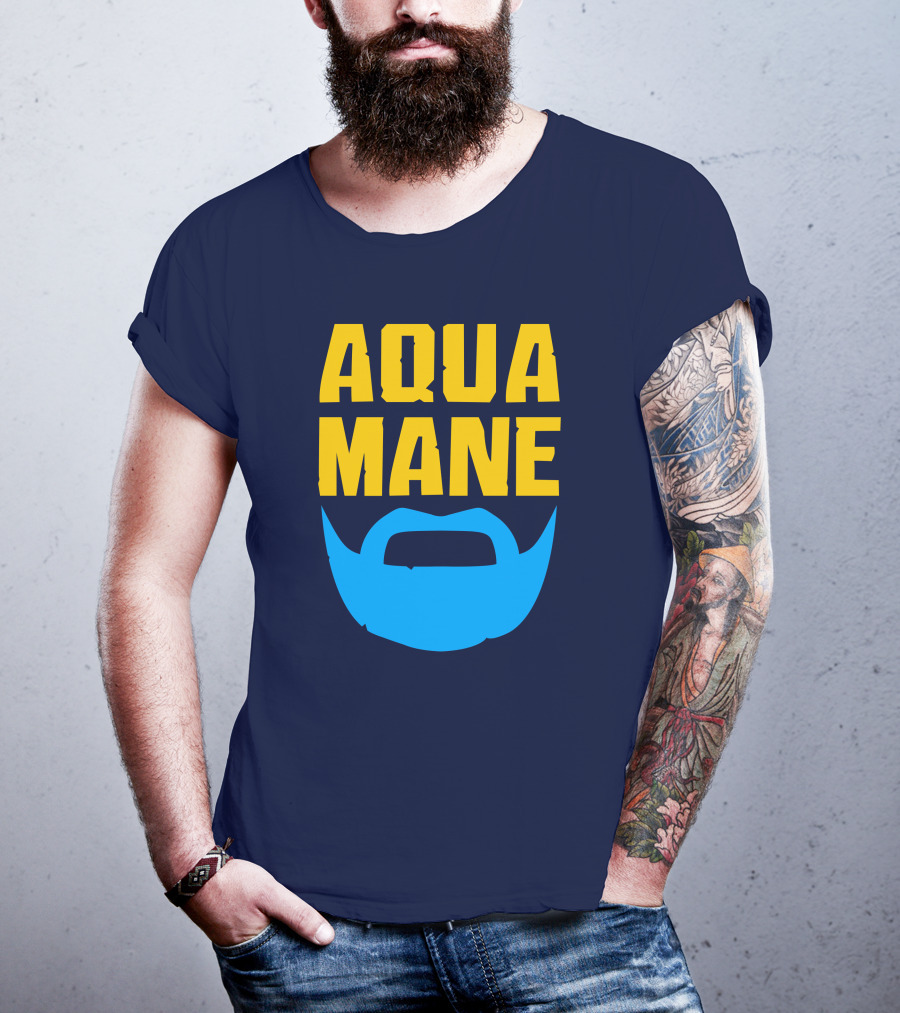 Aqua Mane Iconic Blue Beard T-Shirt