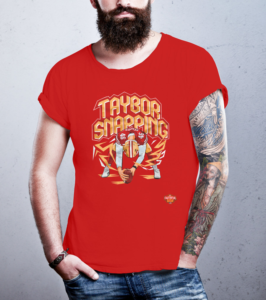 Taybor Snapping Faithful Gear 49 Football T-Shirt