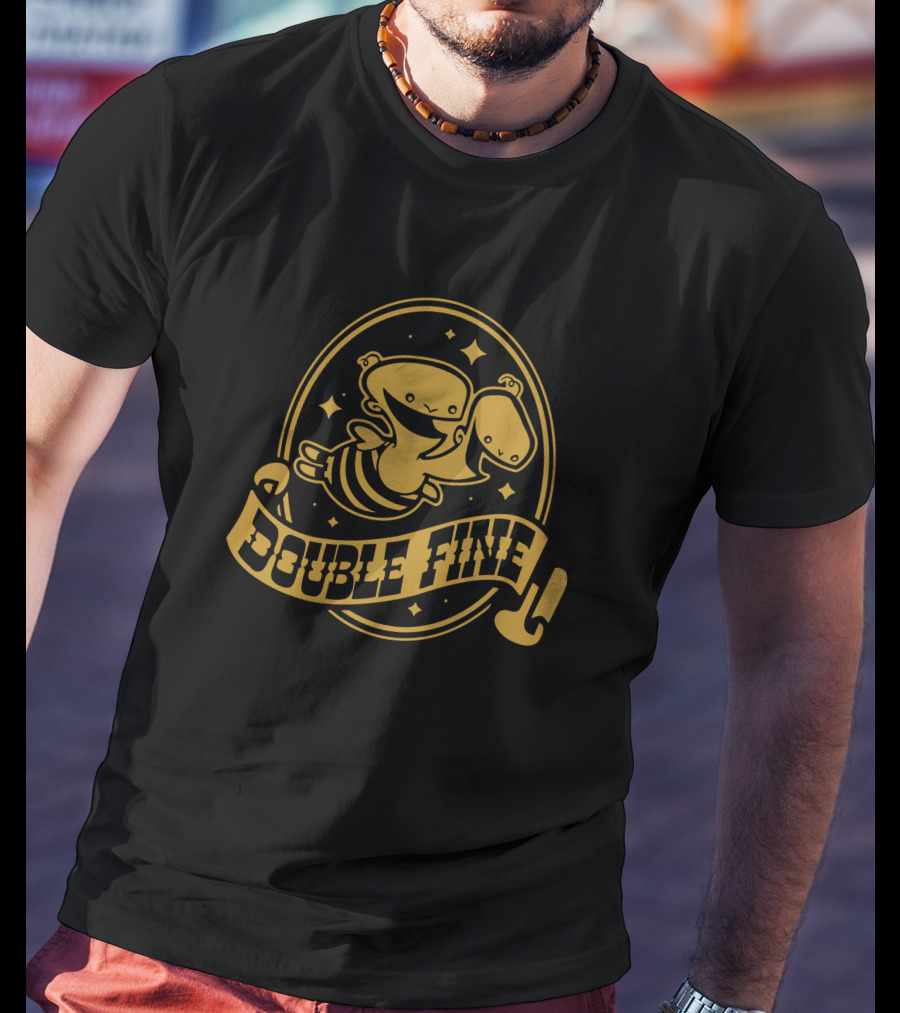 Double Fine Golden Two Headed Baby T-Shirt