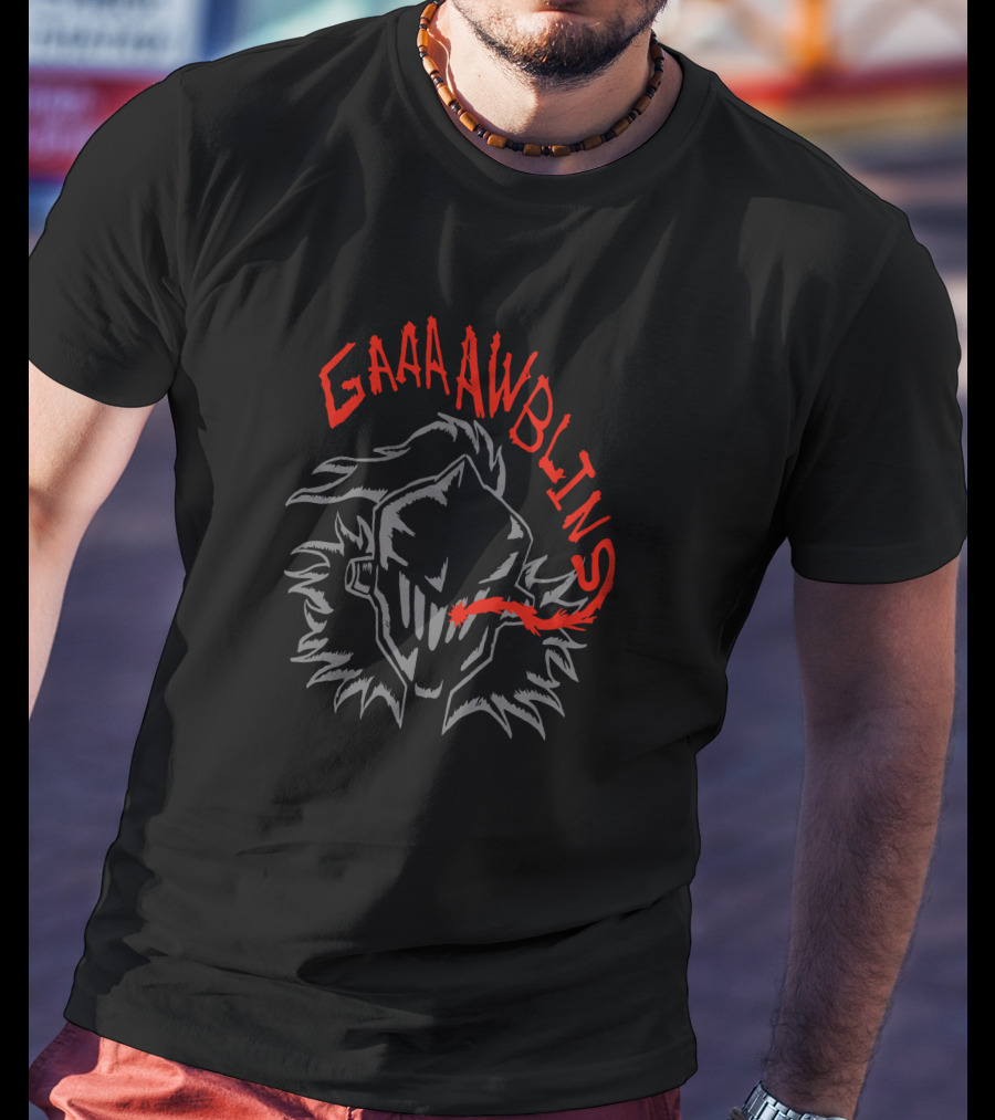 GAAAAAWBLINS Red Variant Knight Helmet With Spiked Armor T-Shirt