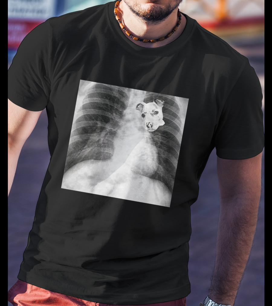 Dawg In Him X-Ray Puppy Chest Image T-Shirt