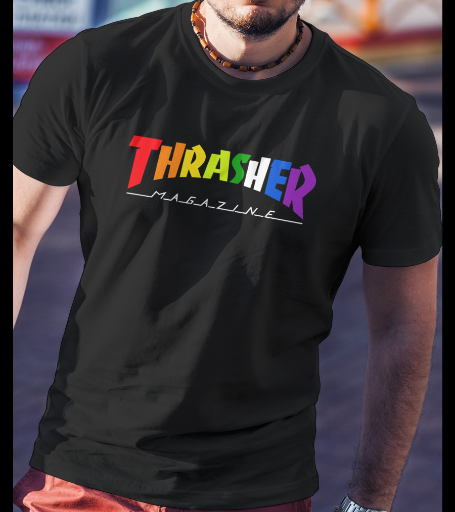 Thrasher Magazine Pride Rainbow Colors T-Shirt