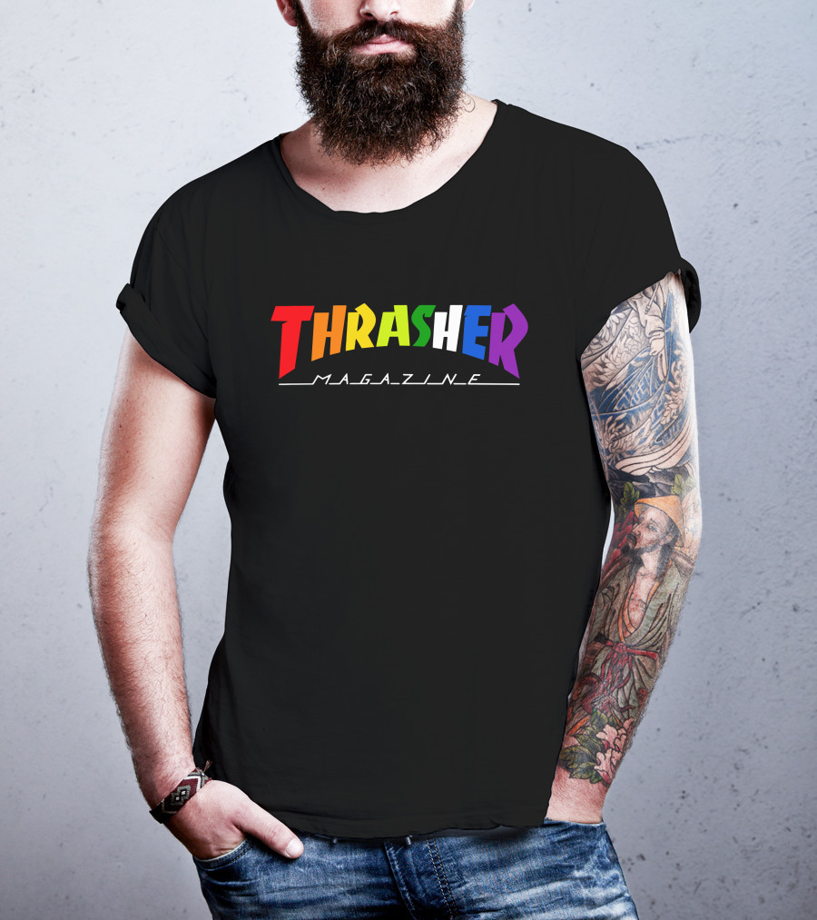 Thrasher Magazine Pride Rainbow Colors T-Shirt