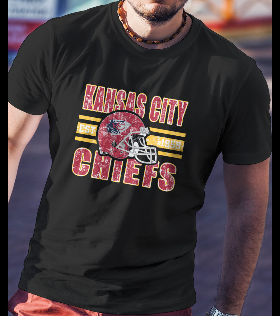 Kansas City Chiefs EST 1959 Helmet T-Shirt