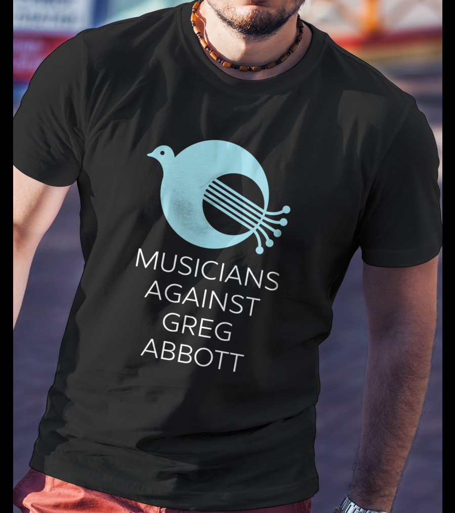 Musicians Against Greg Abbott George Mallas Peace Bird T-Shirt
