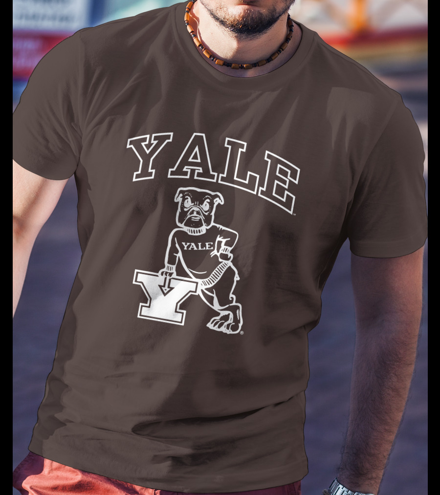Yale Bulldogs Vintage Mascot Drawing T-Shirt