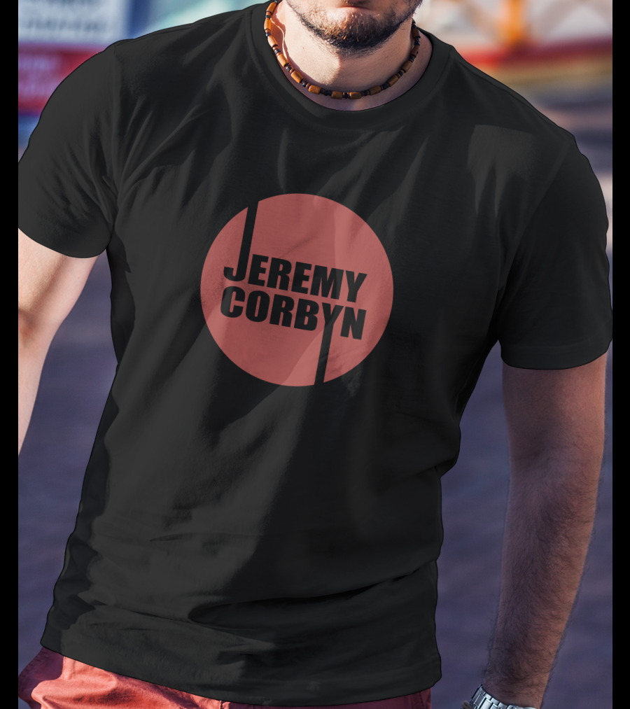 Jeremy Corbyn Bold Maroon Circle T-Shirt