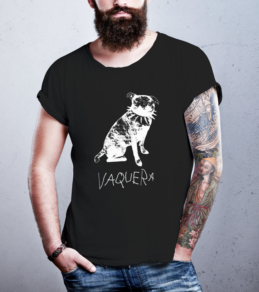 Vaquera Punk Dog Cowboy Hat Bandana Bold Attitude T-Shirt