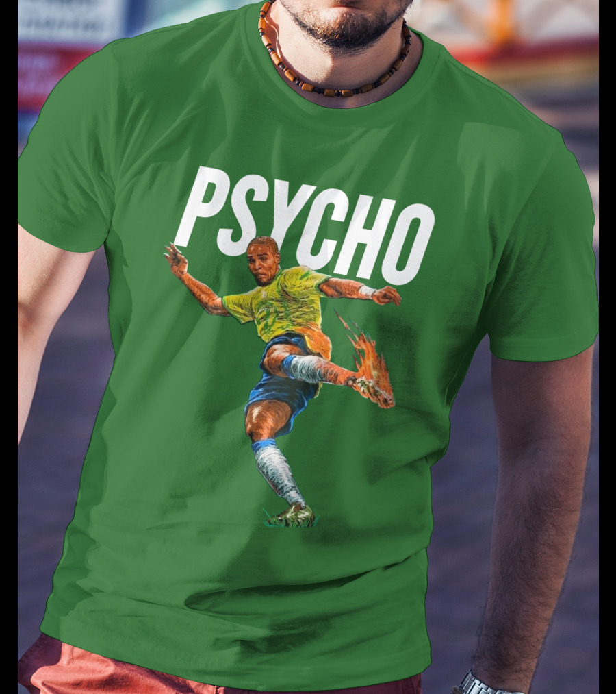 Adriano Psycho Soccer Kick With Flaming Shoe T-Shirt
