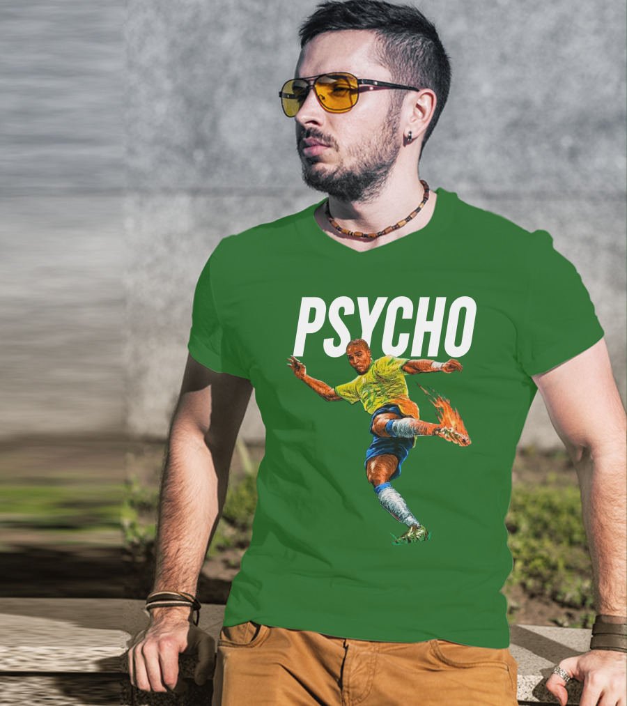 Adriano Psycho Soccer Kick With Flaming Shoe T-Shirt
