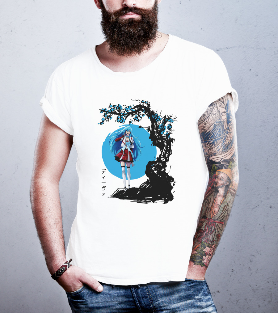 Vivy Fluorite Eye’s Song Blue Moon Anime Diva Character Sakura Tree T-Shirt