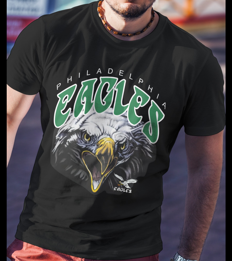 Philadelphia Eagles Vintage Salem Sportswear Fierce Eagle Head T-Shirt