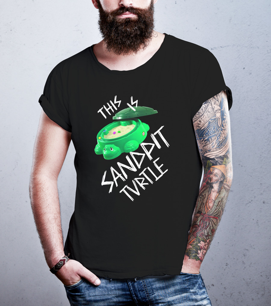 This Is Sandpit Turtle BMTH Meme White On Black Classic Merch T-Shirt