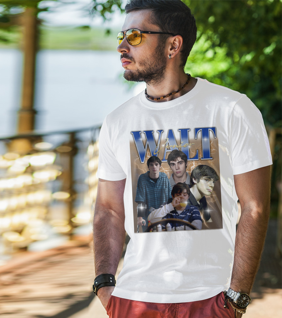 Breaking Bad Vintage 90s Drama Tv Series Walt Junior Photographic Merch Lightning Background T-Shirt