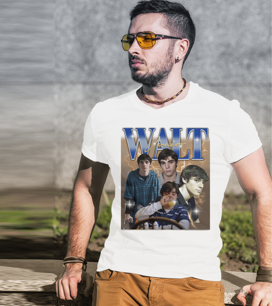 Breaking Bad Vintage 90s Drama Tv Series Walt Junior Photographic Merch Lightning Background T-Shirt