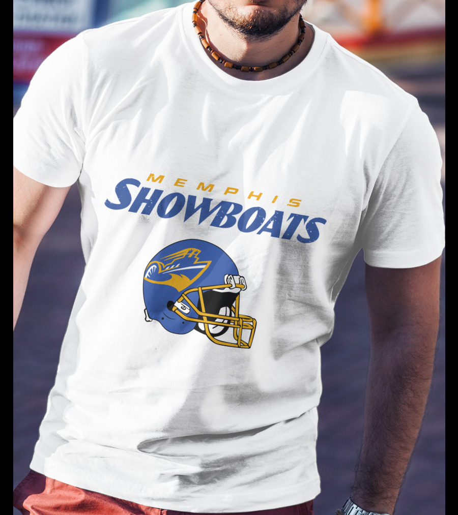 Memphis Showboats Vintage Helmet T-Shirt