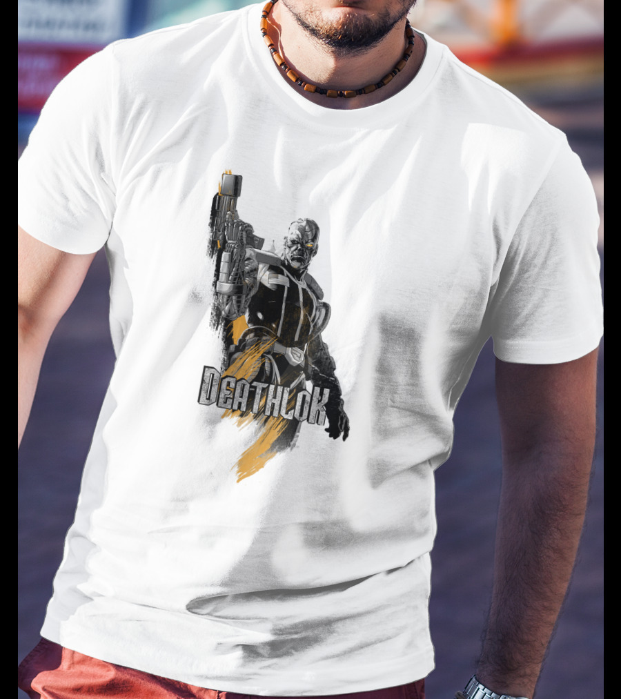 Marvel X Men Deathlok Character Graphic Painting Texture T-Shirt