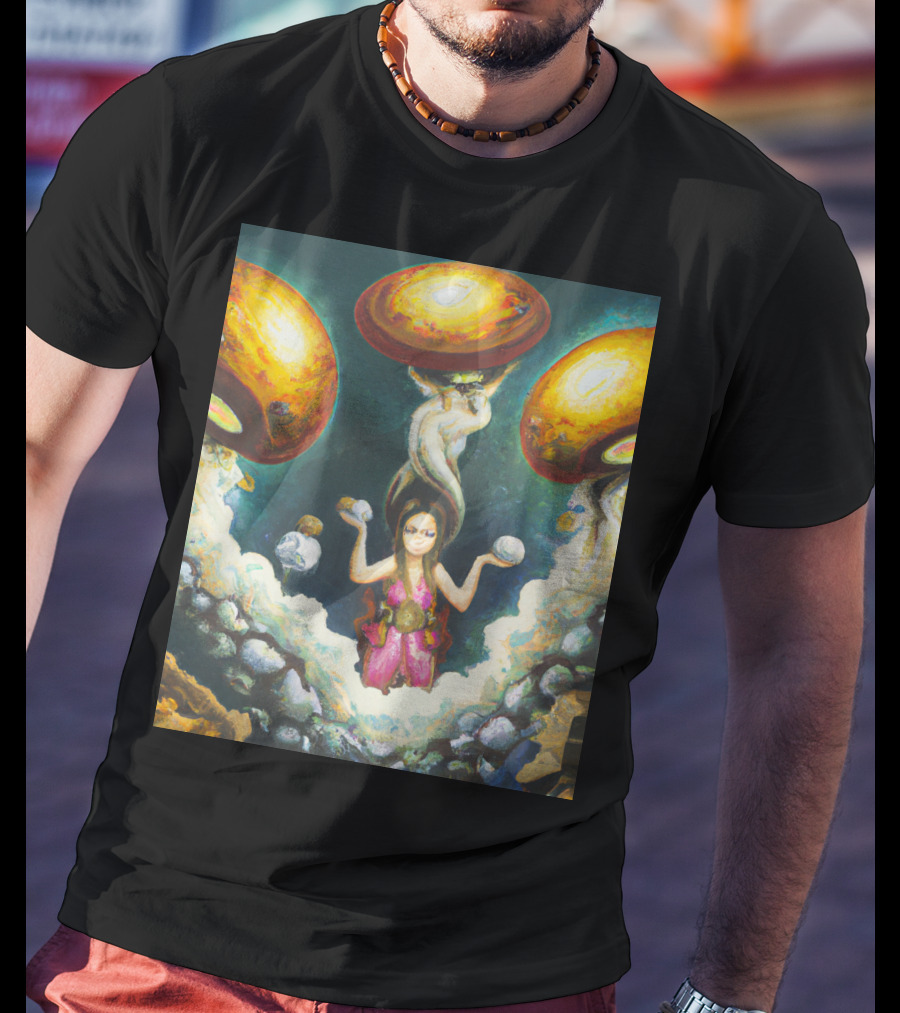 Style Bumble Sea Mushroom Goddess Surreal T-Shirt