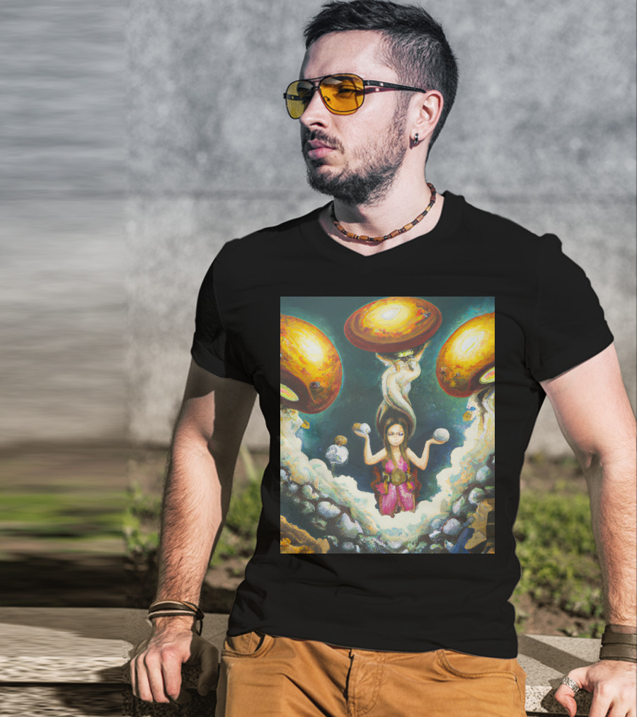 Style Bumble Sea Mushroom Goddess Surreal T-Shirt