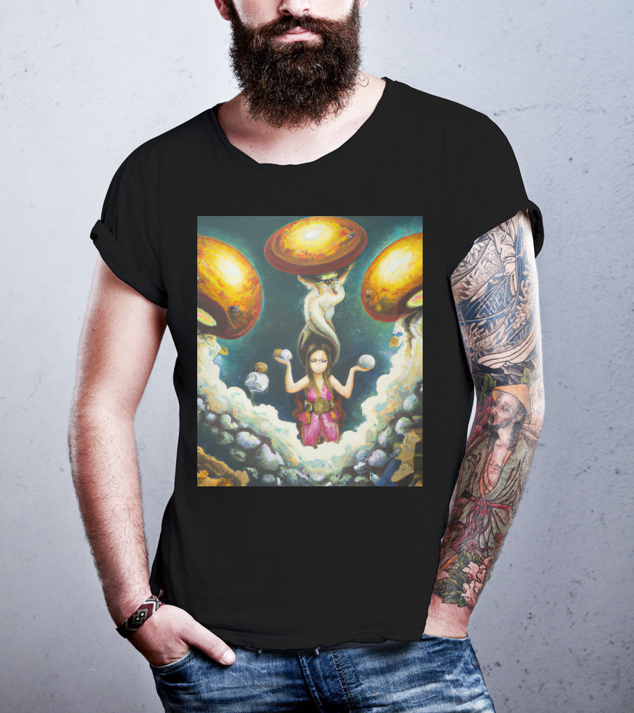 Style Bumble Sea Mushroom Goddess Surreal T-Shirt