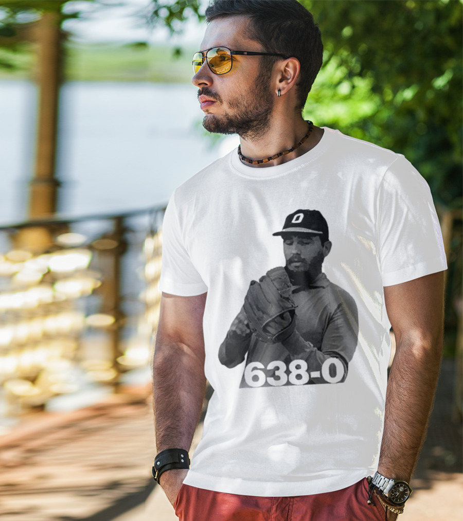 Castro 638-0 Baseball Pitcher Image With Cap Displaying 'O' T-Shirt