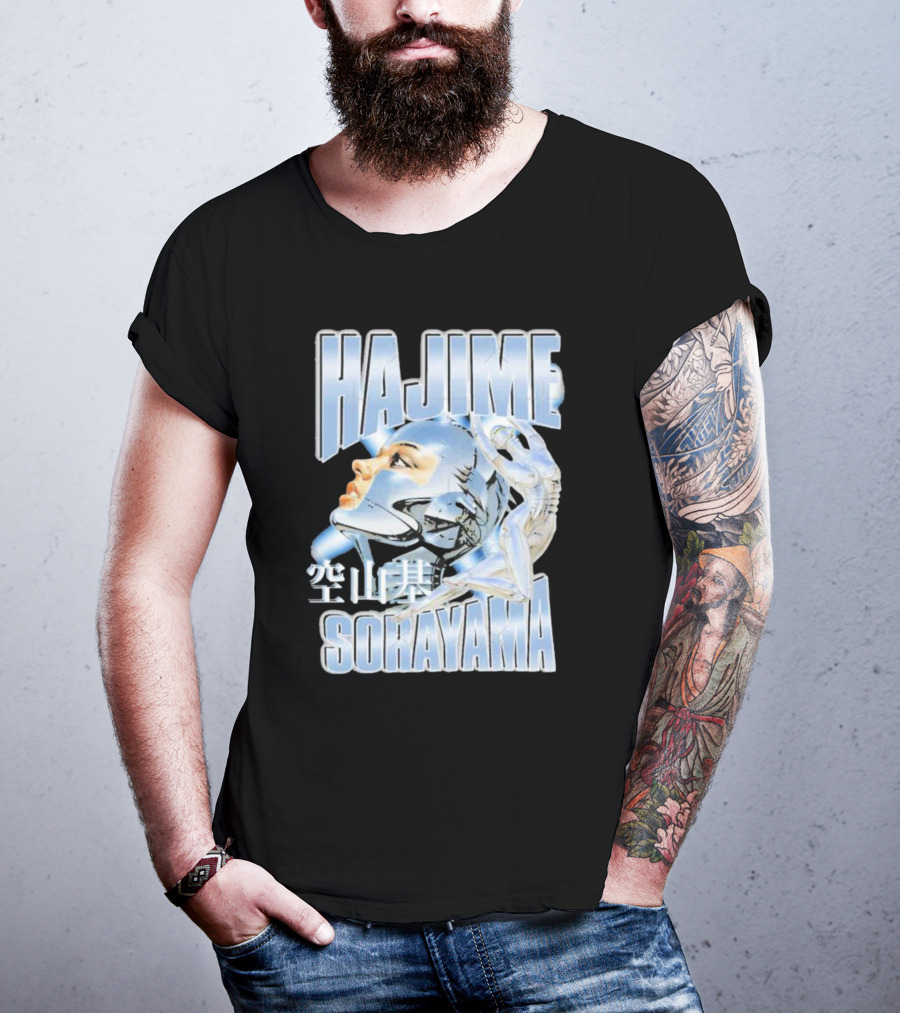 HAJIME SORAYAMA Robot Head Chrome Aesthetic T-Shirt
