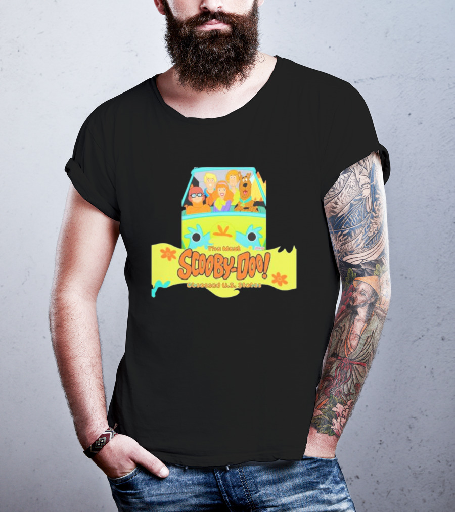 The Most Scooby Doo Obsessed U S States With Mystery Machine And Characters T-Shirt