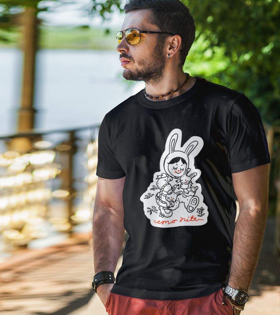 Emo Nite Bunny Sticker Woods Creature Trio T-Shirt
