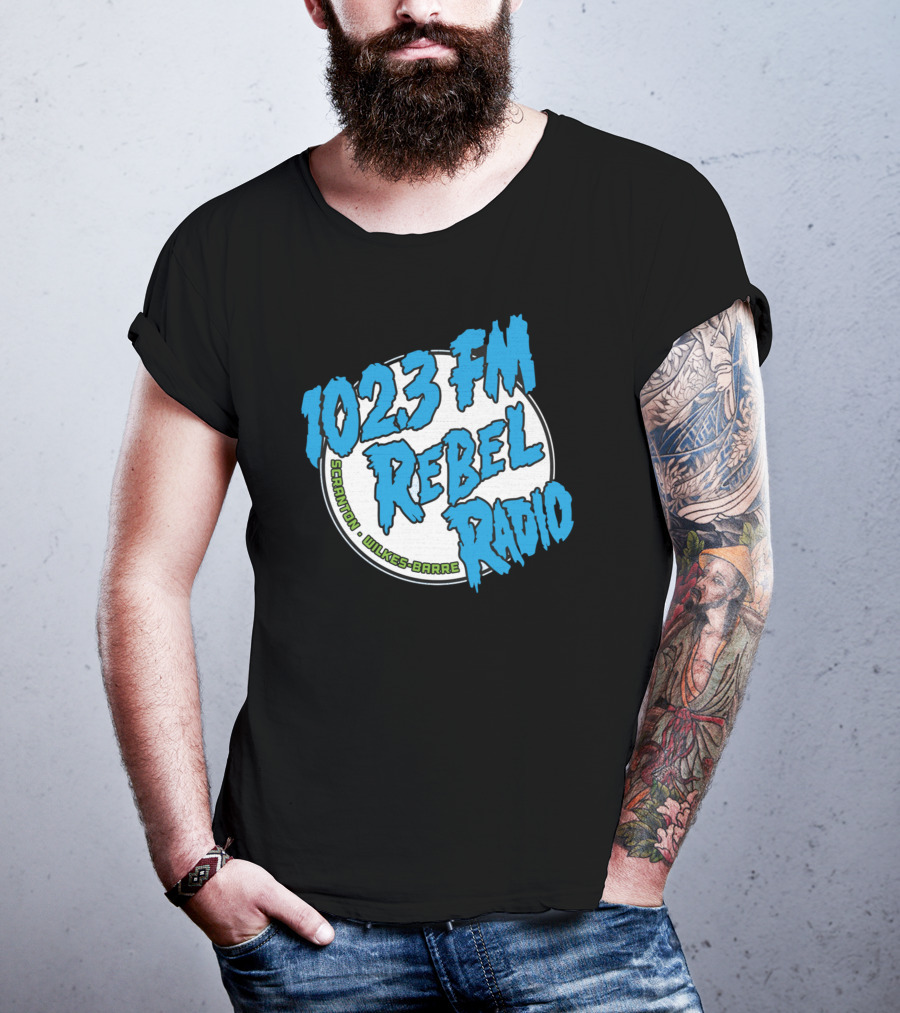 102.3 FM Rebel Radio Scranton Wilkes-Barre T-Shirt