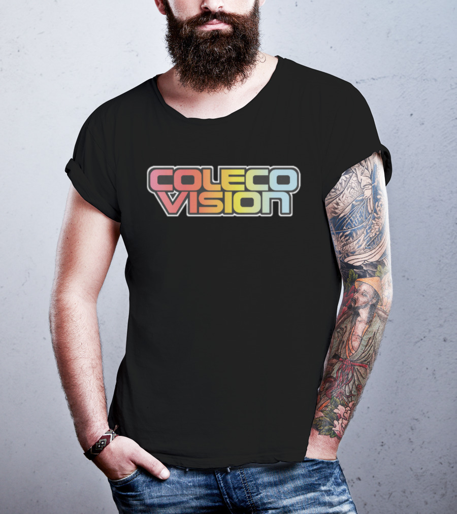 Colecovision Retro Gaming Console Logo Design In Multicolor T-Shirt