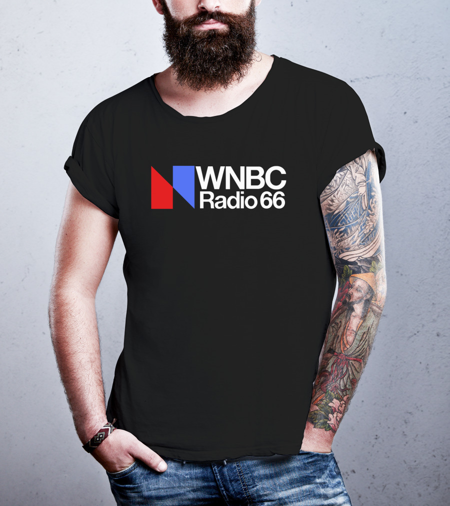 WNBC Radio 66 Vintage Logo Red And Blue T-Shirt