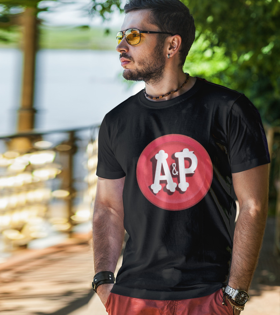 A&P Grocery Stores Retro Red Circle Emblem T-Shirt