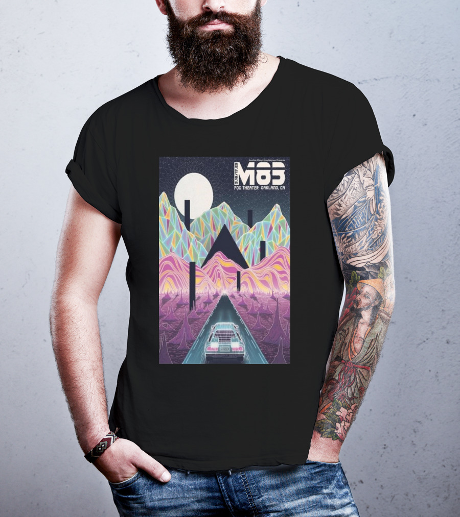 M83 Band Fox Theater Oakland CA May 16 And 17 Retro Futuristic Landscape T-Shirt