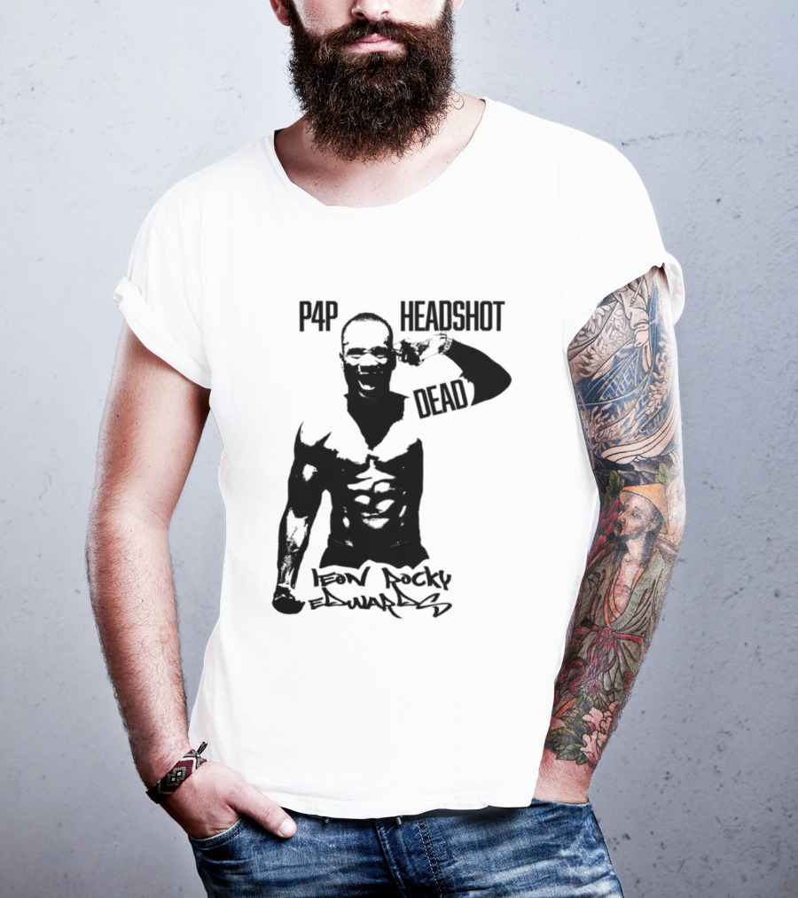 Leon Rocky Edwards P4p Headshot Dead Premium Heavyweight T-Shirt