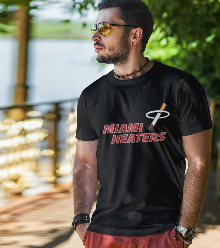 Miami Heaters Smoking Basketball T-Shirt