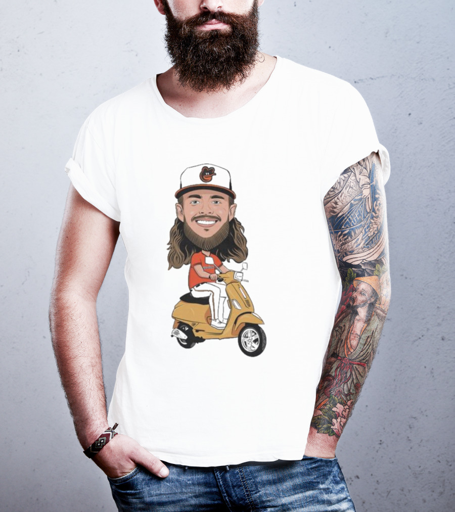 Baltimore Orioles Vespi Riding Vespa Scooter T-Shirt