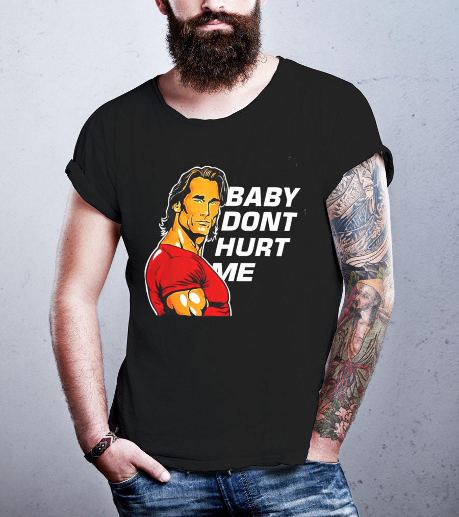 Mike O Hearn Baby Don't Hurt Me Cartoon Red Shirt Comic T-Shirt