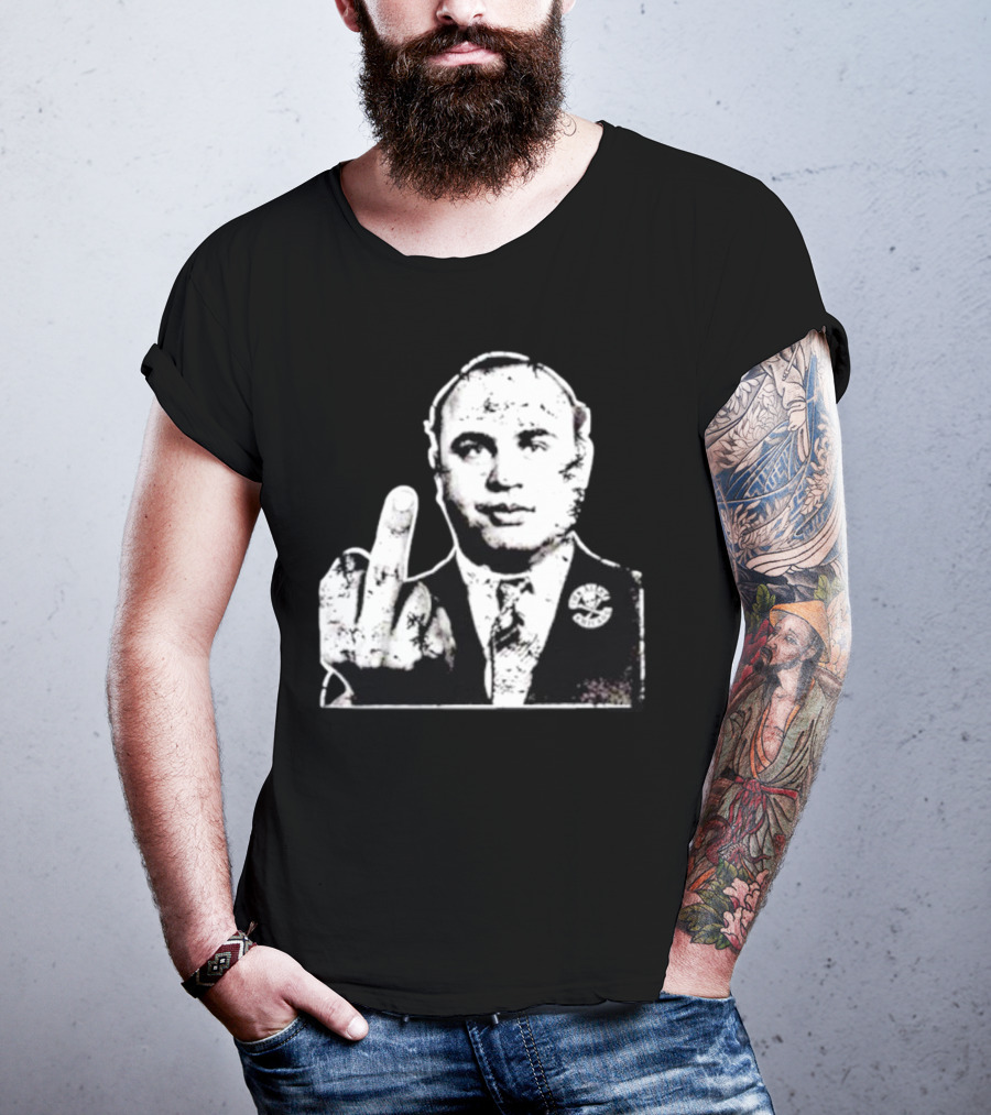 Al Capone Middle Finger Chicago Gangster The Alley T-Shirt