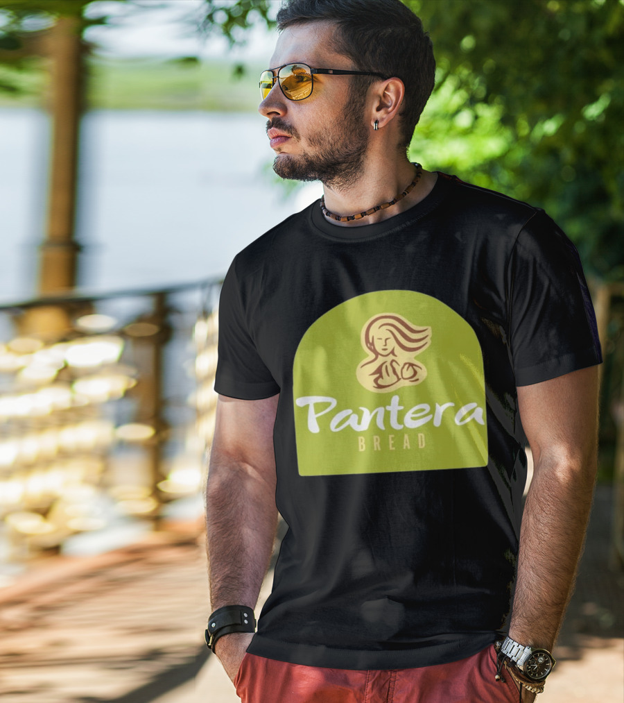 Pantera Bread Parody Logo Icon Green Background T-Shirt