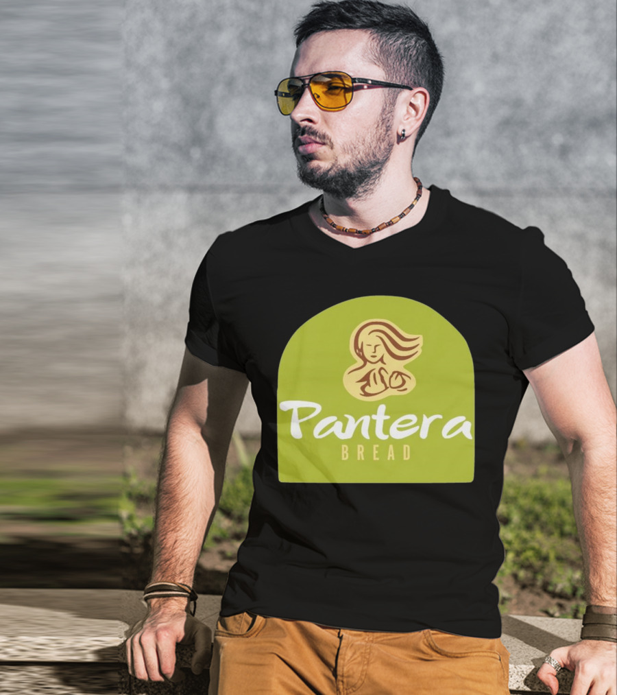 Pantera Bread Parody Logo Icon Green Background T-Shirt