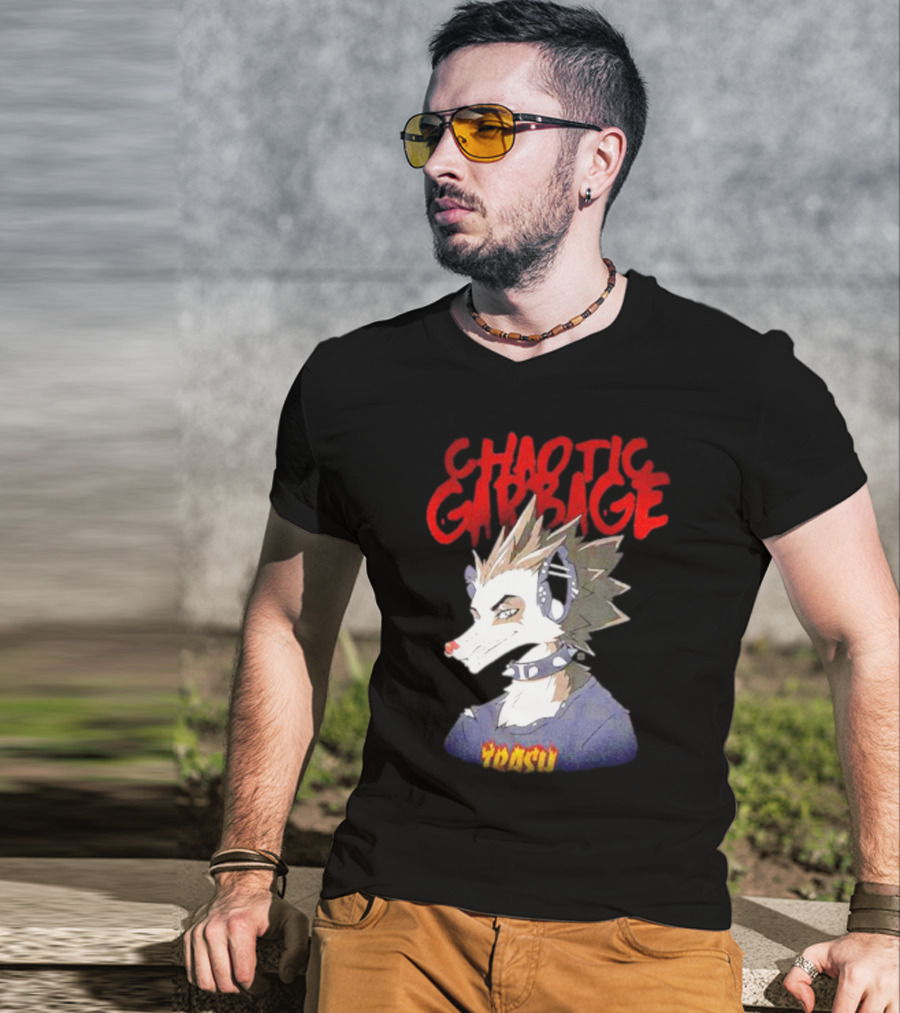 Chaotic Garbage Trash Punk Possum T-Shirt