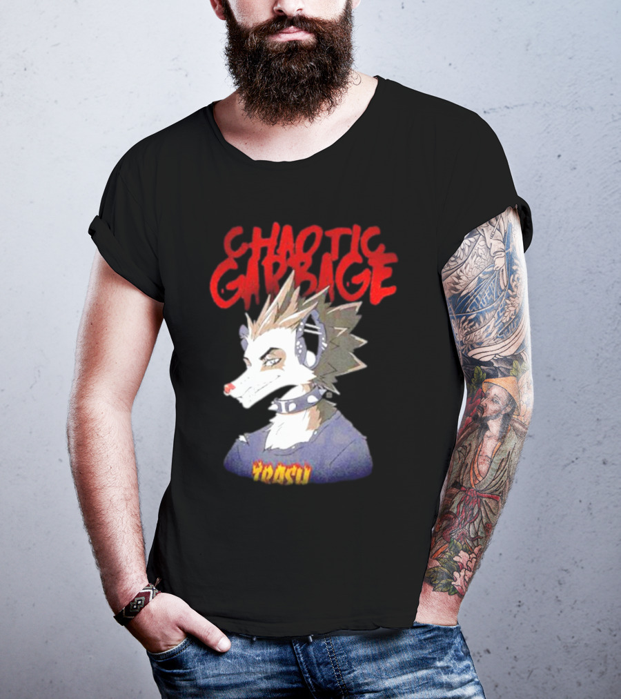 Chaotic Garbage Trash Punk Possum T-Shirt
