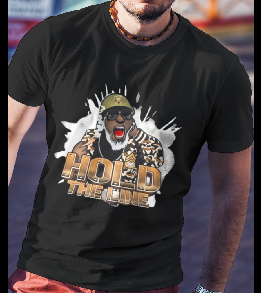 King David Hold The Line Camo Jacket And Sunglasses T-Shirt