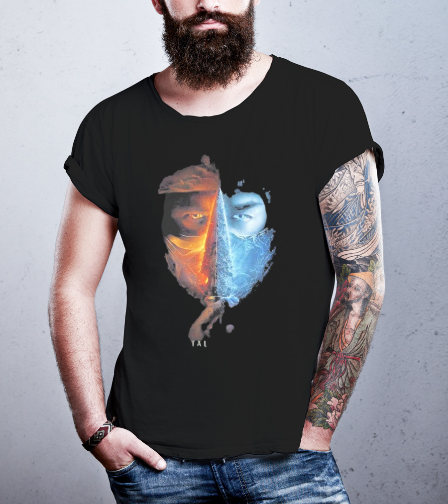 Mortal Kombat Scorpion Sub-Zero TAL Split Face T-Shirt