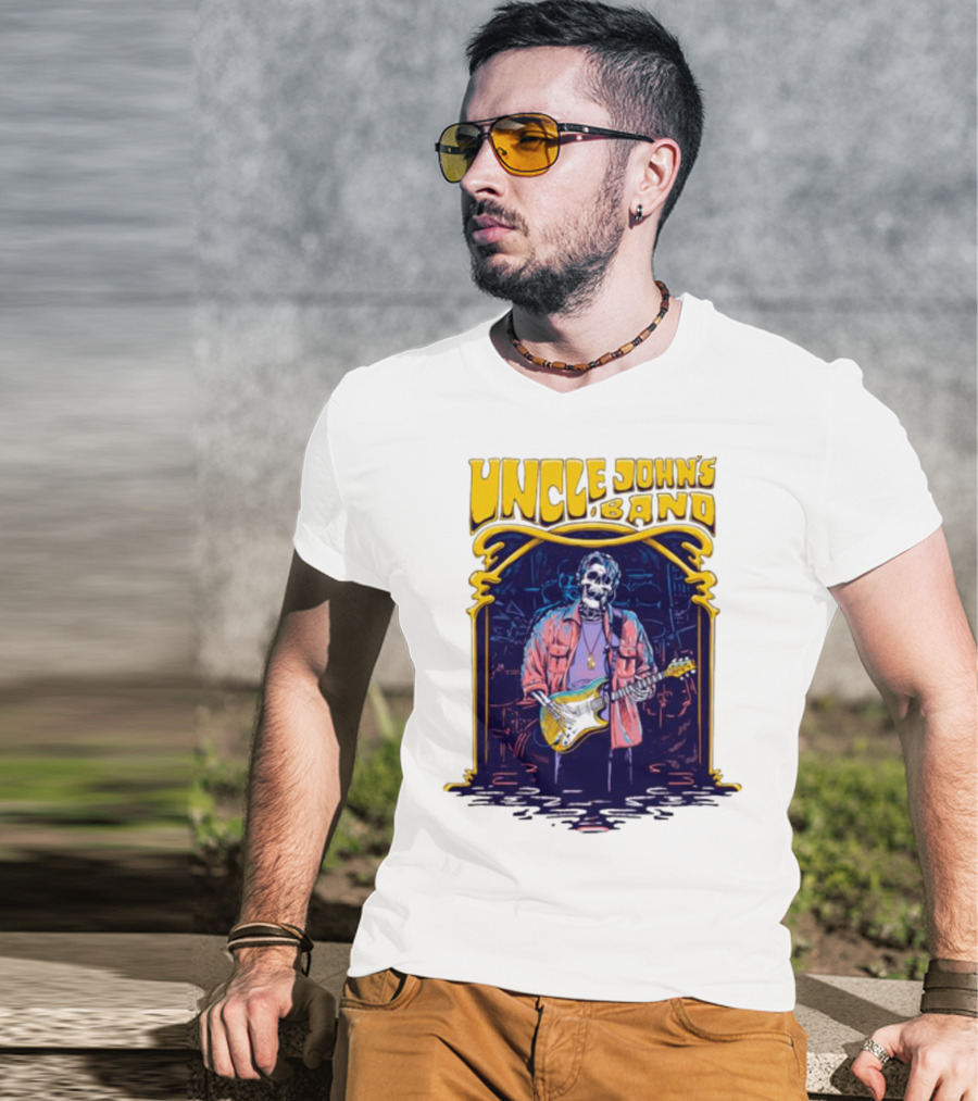 Uncle John's Band Skeleton Guitarist Psychedelic T-Shirt
