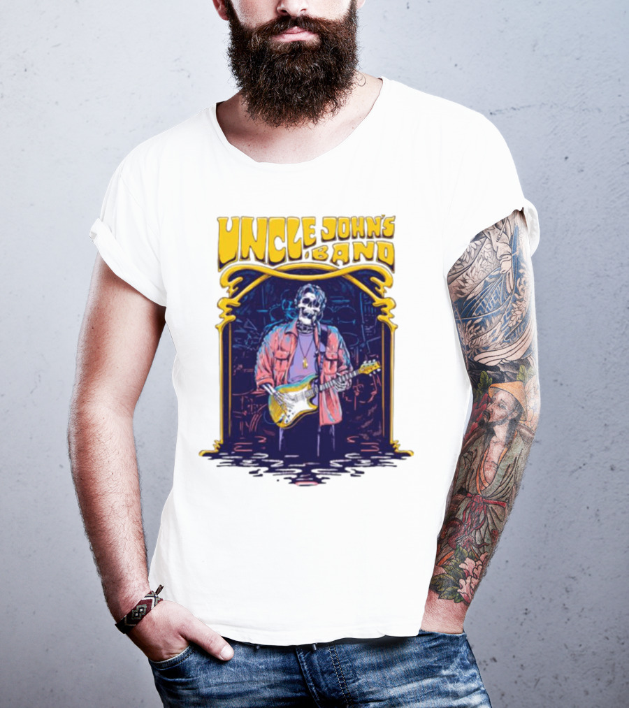 Uncle John's Band Skeleton Guitarist Psychedelic T-Shirt