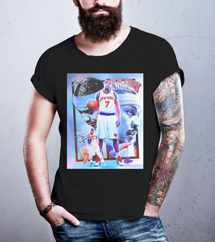 New York 7 Anthony Knicks Basketball T-Shirt