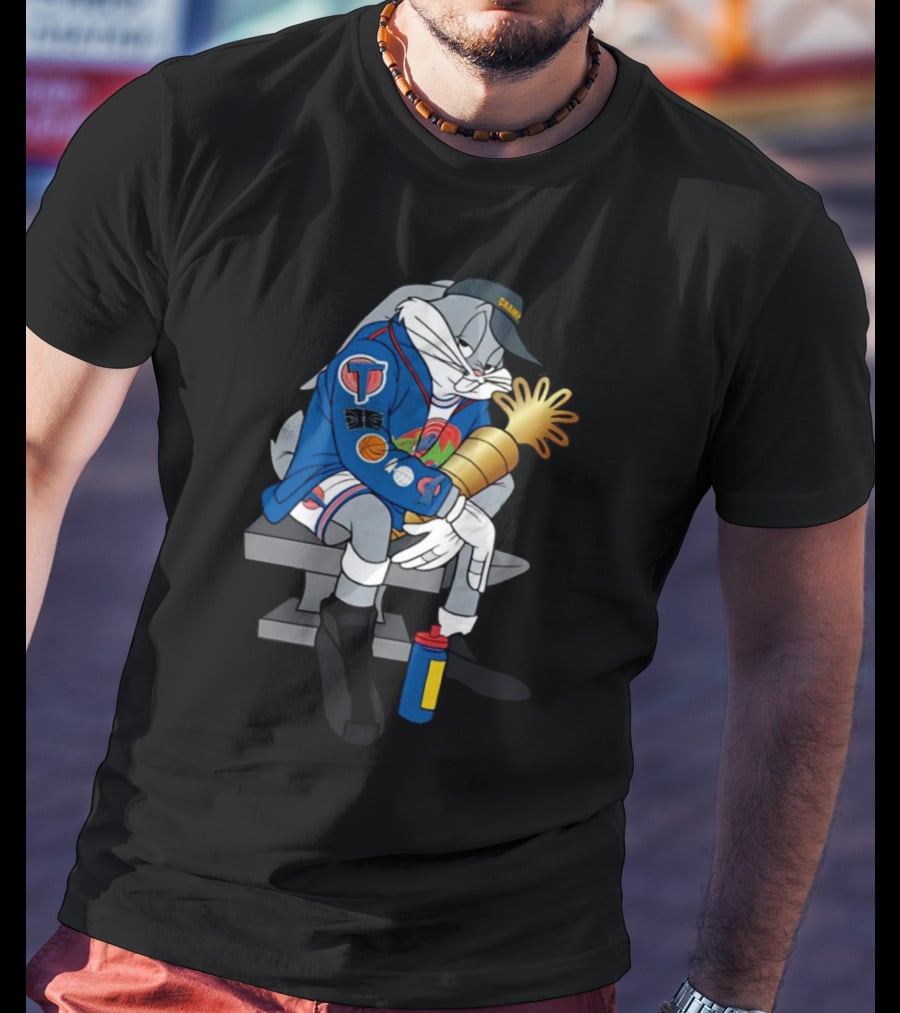 House Of Highlights Shop Bugs World Champ NBA Cartoon Boombox Trophy T-Shirt