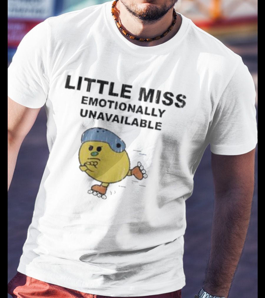 Little Miss Emotionally Unavailable Roller Skating Character T-Shirt