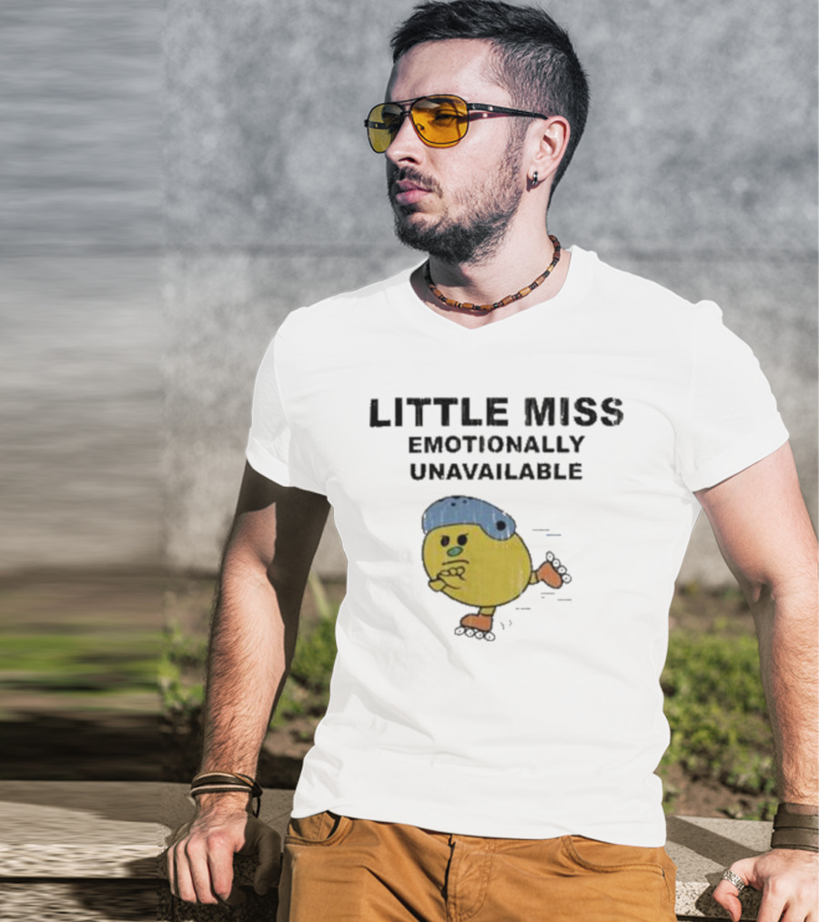 Little Miss Emotionally Unavailable Roller Skating Character T-Shirt